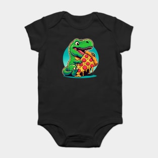 Funny Pizza T rex Dinosaur, Pizza Lover Baby Bodysuit